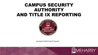 Importance of Campus Security Authorities and the Clery Act