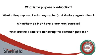 Achieving Common Purpose in Education and Voluntary Sector Organizations
