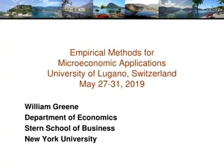 Empirical Methods for Microeconomic Applications and Multinomial Choice Overview