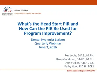 Head Start Program Improvement with PIR Data