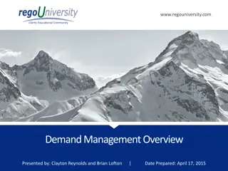 Demand Management Overview in Educational Community by Rego University