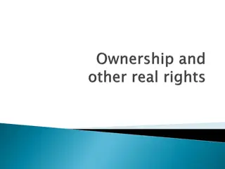Real Rights and Ownership Regulations in Property Law