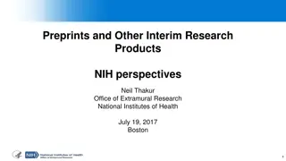 NIH Perspectives on Preprints and Interim Research Products