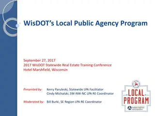 WisDOT Local Public Agency Program Overview and Real Estate Training Conference
