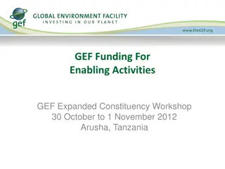 GEF Funding for Biodiversity Enabling Activities and Support Report