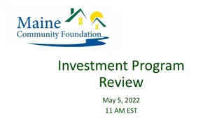 MaineCF Investment Program Review - Insights from Experts and Performance Analysis