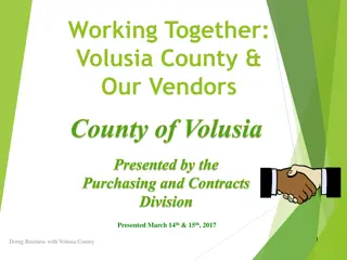 Doing Business with Volusia County - Vendor Information and Requirements