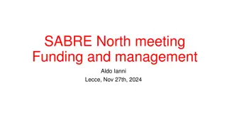 SABRE North Meeting Funding and Management Overview
