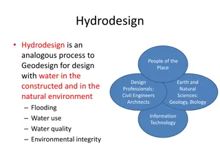 Hydrodesign and Geodesign: Harnessing Water for Sustainable Environments