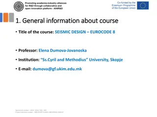 Seismic Design Eurocode 8 Course Overview