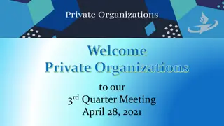 Private Organizations Meeting Information and Guidelines