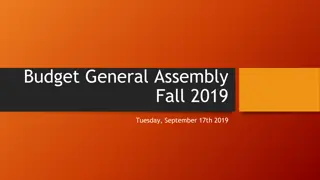 Budget General Assembly Fall 2019 Rules