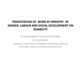 Ministry of Gender, Labour and Social Development's Work on Disability in Uganda