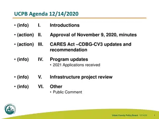 Urban County Policy Board Meeting Agenda Update - CDBG-CV3 Allocation Details
