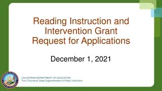 Reading Instruction and Intervention Grant - California Dept of Education 2021