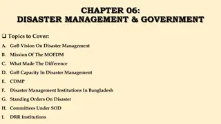 Disaster Management and Government Initiatives in Bangladesh