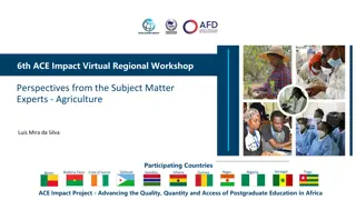 6th ACE Impact Virtual Regional Workshop Agriculture Perspectives