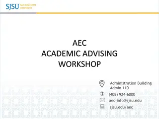 SJSU Academic Advising and Degree Requirements Workshop
