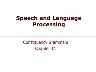 Constituency in Speech and Language Processing