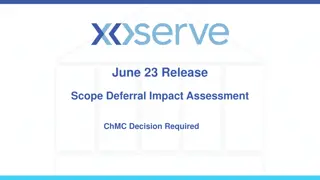 Impact Assessment Report for XRN5186 Deferral Scenario