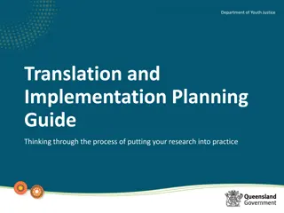 Youth Justice Translation and Implementation Planning Guide