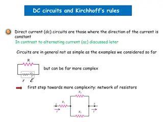 DC Circuits and Kirchhoff's Rules for Resistors