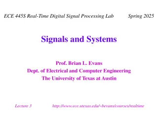 Real-Time Digital Signal Processing Lab: Signals and Systems Overview