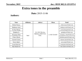 IEEE 802.11-15/1357r1 Extra Tones in Preamble Study