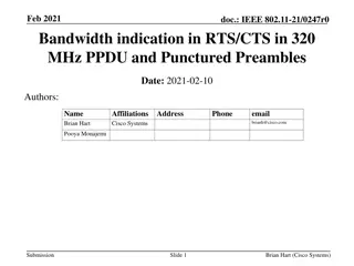 Bandwidth Indication in IEEE 802.11-21 RTS/CTS for 320 MHz PPDU