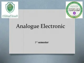 Analogue Electronic - Transistor Circuit Analysis and Characteristics