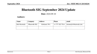 Bluetooth SIG's 6 GHz Band Sharing Plans and Actions