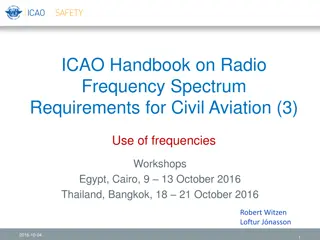 Radio Frequency Spectrum Requirements for Civil Aviation: Use of Frequencies Workshop Insights