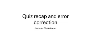 Digital Errors and Error Correction Models