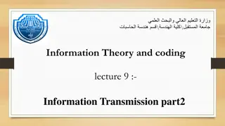 Information Transmission in Coding Theory