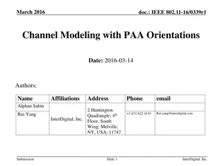 IEEE 802.11-16/0339r1 Channel Modeling with PAA Orientations