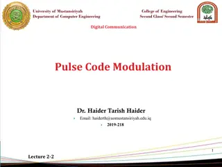 Digital Communication through Pulse Code Modulation in Computer Engineering