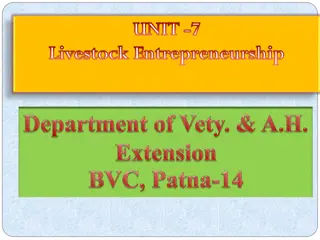 Livestock Entrepreneurship: Theories and Practices