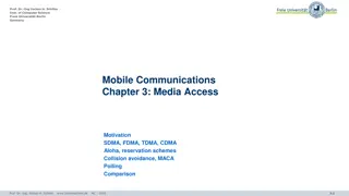 Media Access Methods in Mobile Communications: SDMA, FDMA, TDMA, CDMA