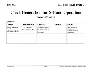 Clock Generation for X-Band Operation in IEEE 802.11-23