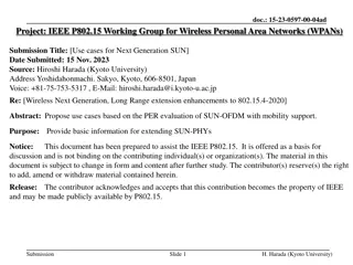Next Generation SUN: Use Cases and IEEE 802.15.4 Applications
