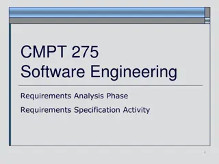 Software Requirements Analysis and Specification in Project Development