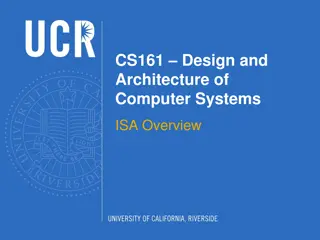 Design and Architecture of Computer Systems Overview