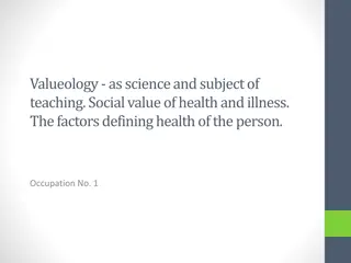 Valueology as a Science and Subject of Teaching
