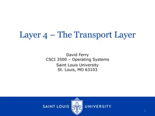 TCP and UDP Protocols in the Transport Layer