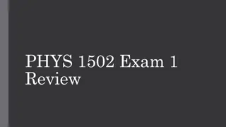 Physics 1502 Exam 1 Review and Electric Fields Exploration