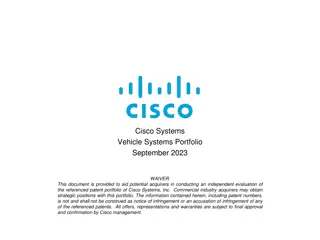 Cisco Vehicle Systems Patent Portfolio Overview