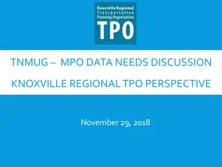 Transportation Planning Data Needs Discussion in Knoxville Regional Area