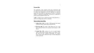 Computer System Bus and Components