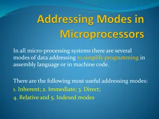 Simplifying Programming in Micro-processing Systems with Addressing Modes