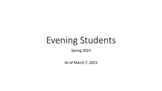 Insights into Spring 2023 Evening Student Enrollment Data